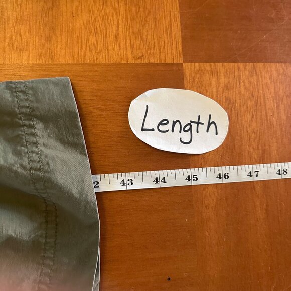 Lands End Womens Size 18 Olive Green Convertible Cargo Pants 100% Cotton - Picture 5 of 8